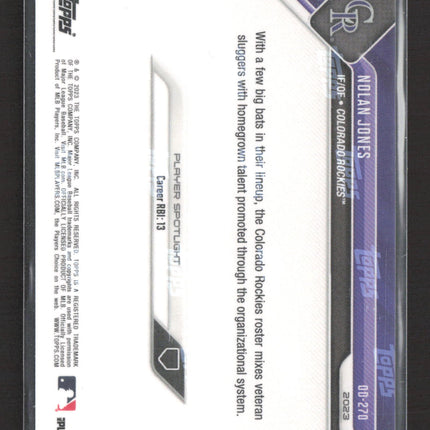 2023 Topps Now Nolan Jones #OD-270 RC