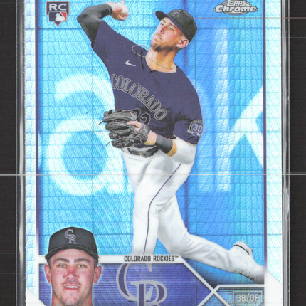 2023 Topps Chrome Logofractor Nolan Jones #43 Blue RC