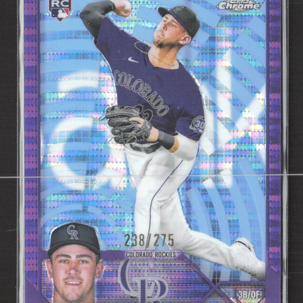 2023 Topps Chrome Nolan Jones #43 Purple Sonar Refractor RC 238/275