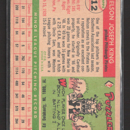 1955 Topps Nelson King #112
