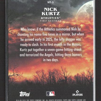 2025 Topps Chrome Night Terrors Nick Kurtz #NT-5 RC