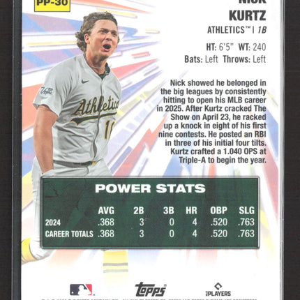 2025 Topps Chrome Power Players Nick Kurtz #PP-30 RC