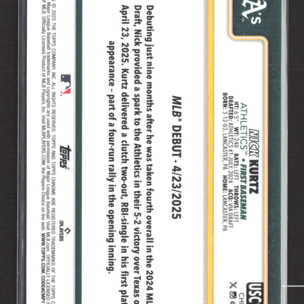 2025 Topps Chrome Nick Kurtz #USC180 RC