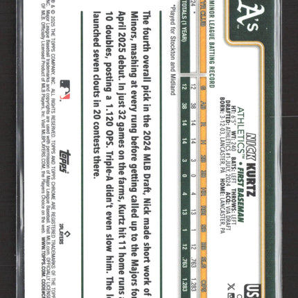 2025 Topps Chrome Nick Kurtz #USC178 RC