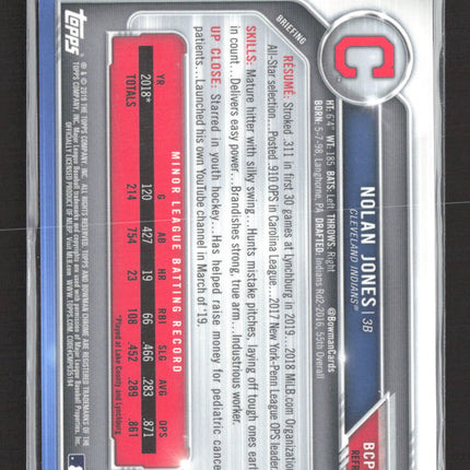 2019 Bowman Chrome Nolan Jones #BCP-155 Refractor 236/499