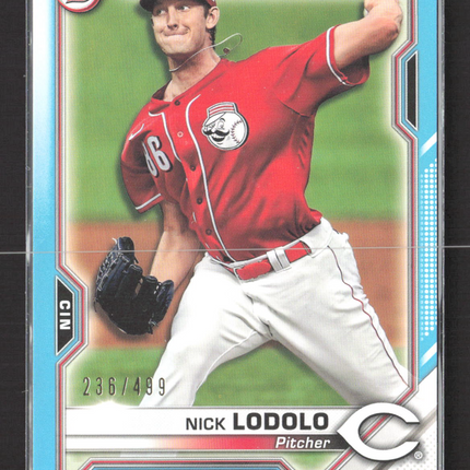 2021 Bowman Paper Nick Lodolo #BP-20 Sky Blue 236/499