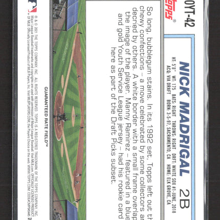 2021 Topps 70 Years of Topps Baseball Nick Madrigal #70YT-42 RC