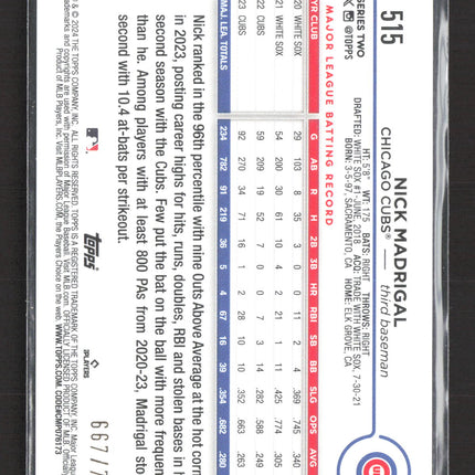 2024 Topps Series Two Nick Madrigal #515 Purple Foil