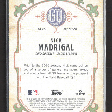2022 Topps Gypsy Queen Nick Madrigal #201 Green