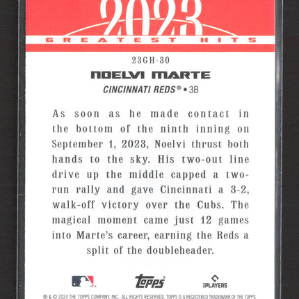 2024 Topps 2023 Greatest Hits Noelvi Marte #23GH-30 RC