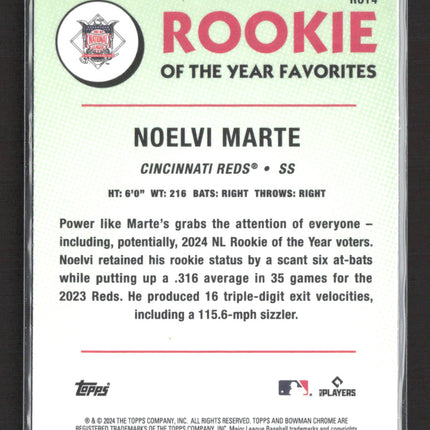 2024 Bowman Chrome Rookie of the Year Favorites Noelvi Marte #ROY4 Green Mojo RC