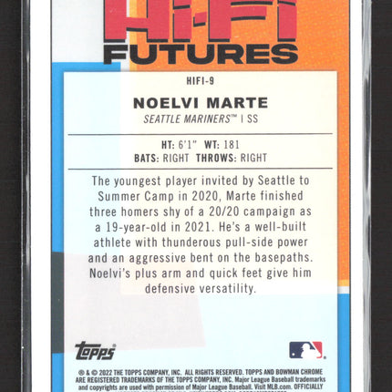 2022 Bowman Chrome Hi-Fi Futures Noelvi Marte #HIFI-9 20/20