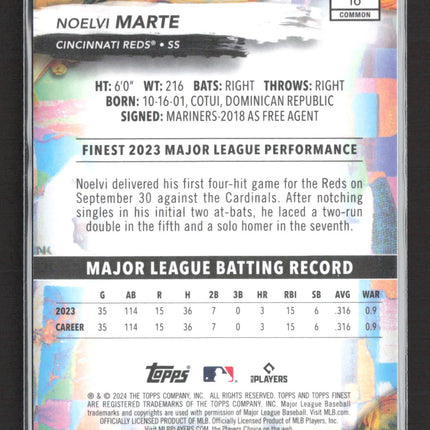 2024 Topps Finest Noelvi Marte #10 X-Fractor RC