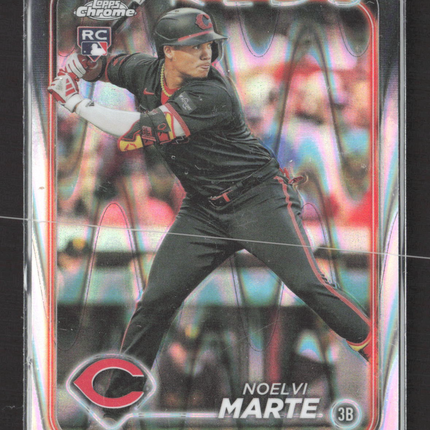 2024 Topps Chrome Noelvi Marte #177 RayWave RC