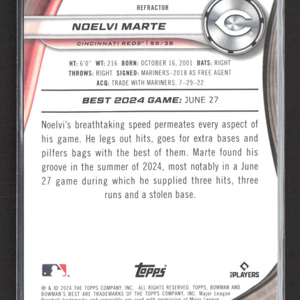 2024 Bowman's Best Noelvi Marte #19 Refractor RC