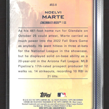 2023 Topps Bowman Chrome Arizona Fall League Fall Stars Noelvi Marte #AFLS-9