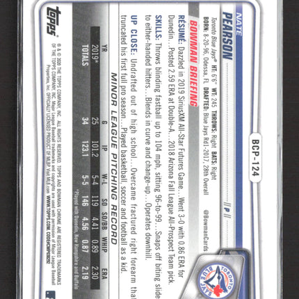 2020 Topps Bowman Chrome Nate Pearson #BCP-124