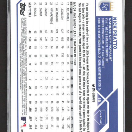 2023 Topps Chrome Nick Pratto #85 Purple Sonar 237/275 RC