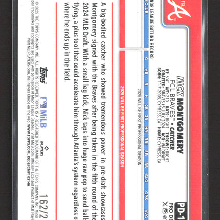 2025 Topps Pro Debut Nick Montgomery #PD-147 Purple /299