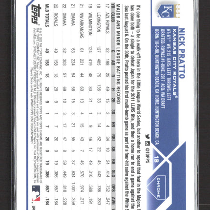 2023 Topps Chrome Nick Pratto #85 Sepia Refractor RC