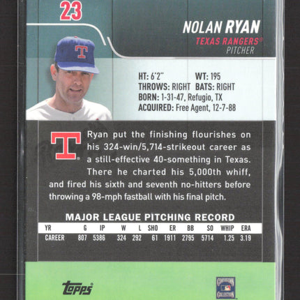 2022 Topps Stadium Club Chrome Nolan Ryan #23