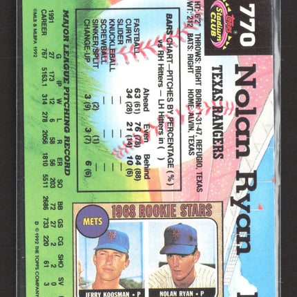 1992 Topps Stadium Club Nolan Ryan #770