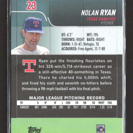 2022 Topps Stadium Club Chrome Nolan Ryan #23