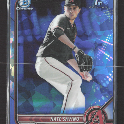 2022 Bowman Chrome Draft Sapphire Edition Nate Savino #BDC-163 1st Bowman