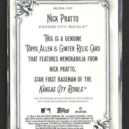 2023 Topps Allen & Ginter Nick Pratto #AGRA-NP bat relic RC