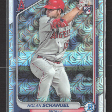 2024 Bowman Chrome Nolan Schanuel #81 Mega Box Mojo Refractor RC