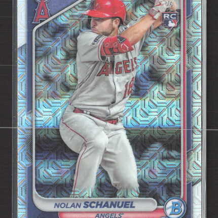 2024 Bowman Chrome Nolan Schanuel #81 Mega Box Mojo Refractor RC