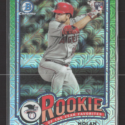 2024 Bowman Chrome Rookie of the Year Favorites Nolan Schanuel  Refractor RC