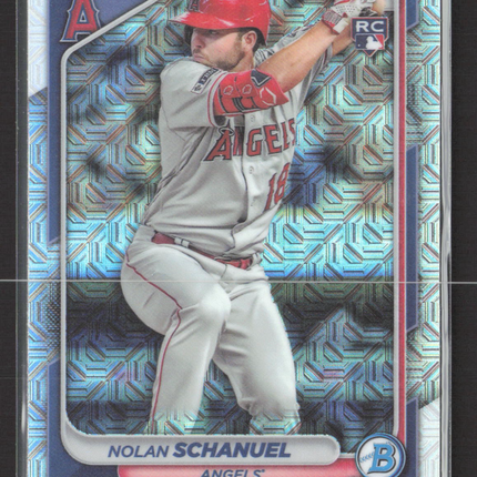 2024 Topps Bowman Chrome Nolan Schanuel #81 Mojo Refractor RC