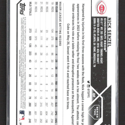 2023 Topps Series 2 Nick Senzel #345 Blue Foil Board /999