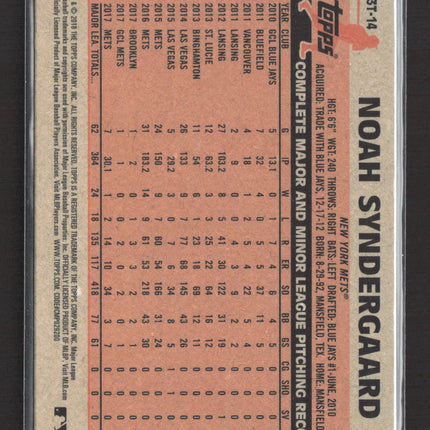 2018 Topps Chrome 1983 Topps 35th Anniversary Noah Syndergaard #83T-14