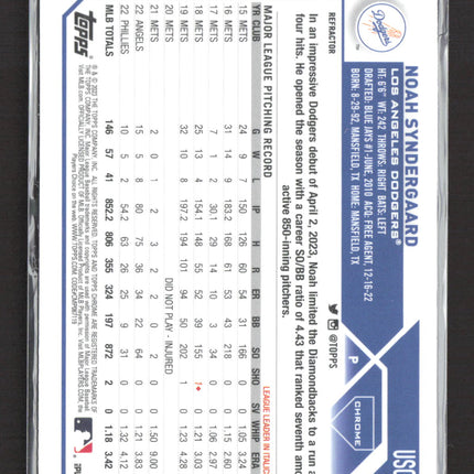 2023 Topps Chrome Update Series Noah Syndergaard #USC152 Refractor