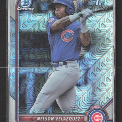 2022 Bowman Chrome Mojo Nelson Velazquez #BCP-194 Refractor 1st Bowman mojo