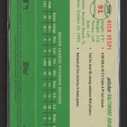2023 Topps Chrome Nick Vespi #91 RC 2/3
