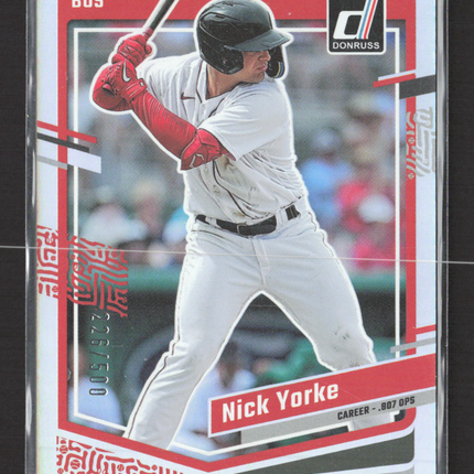 2023 Panini Donruss Nick Yorke #124 226/500