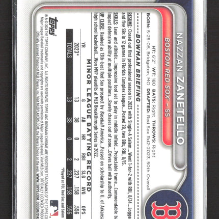 2024 Bowman Chrome Nazzan Zanetello #BCP-88
