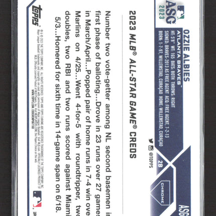 2023 Topps Chrome All-Star Game Creds Ozzie Albies #ASGC-28