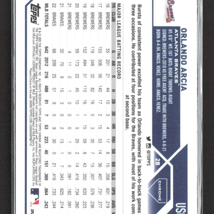 2023 Topps Chrome Update Orlando Arcia #USC37 Prism Refractor