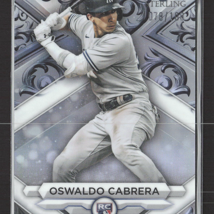 2023 Topps Bowman Sterling Rookie Revelation Oswaldo Cabrera #BSR-28 /100 RC