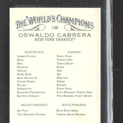 2023 Topps Allen & Ginter Oswaldo Cabrera #146 Black Border Mini RC