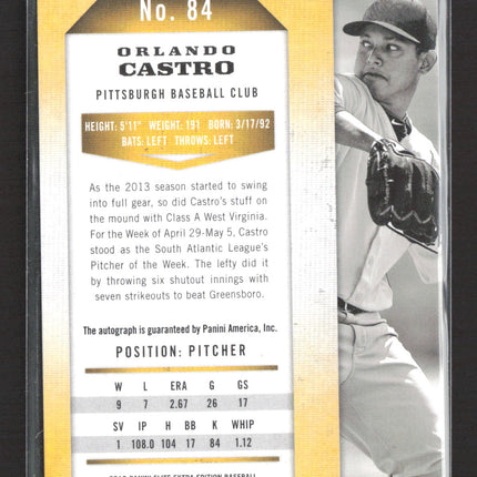 2014 Panini Elite Extra Edition Orlando Castro #84 Franchise Future Auto
