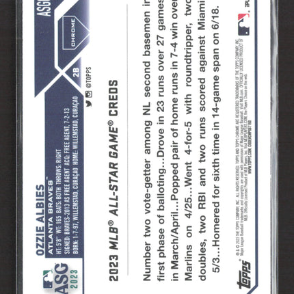 2023 Topps Chrome MLB All-Star Game Creds Ozzie Albies #ASGC-28