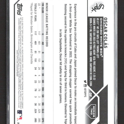 2023 Topps Series 2 Oscar Colas #545 Gold RC