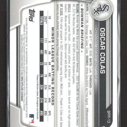 2023 Bowman Prospect Oscar Colas #BPPF-13 1st Edition