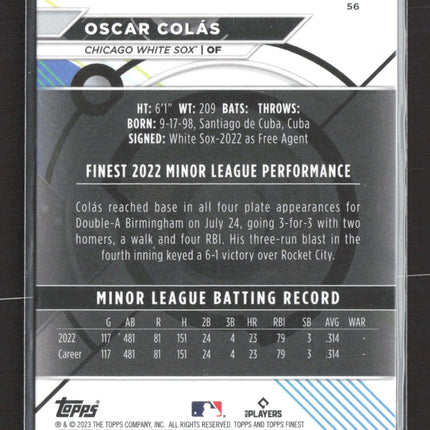2023 Topps Finest Oscar Colás #56 RC
