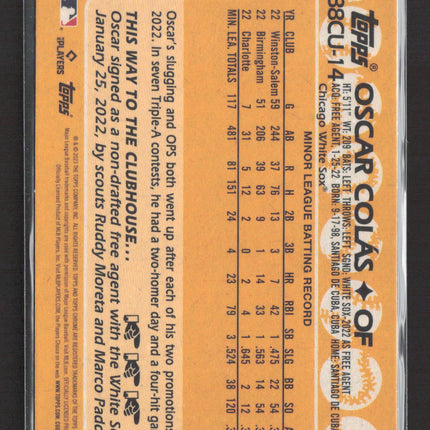 2023 Topps Chrome 1988 Topps Baseball Oscar Colás #88CU-14 RC refractor